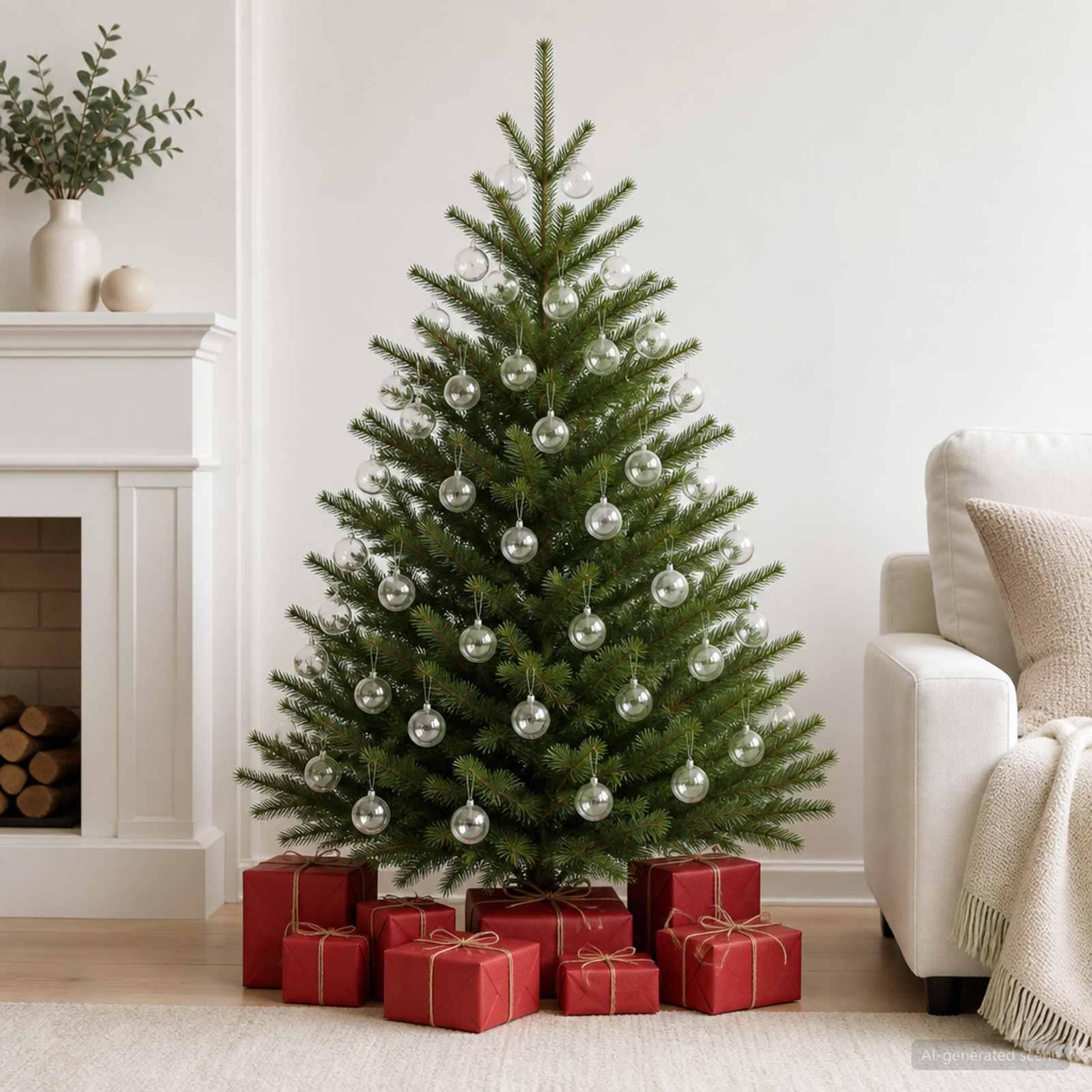 Voir la diapositive 2 : VIDAXL Ensemble de boules de Noël 50 pc Transparent Diam. 5 cm