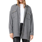 NOISY MAY Surchemise Noir/ pied de poule Femme Noisy May Flanny. Coloris disponibles : Blanc