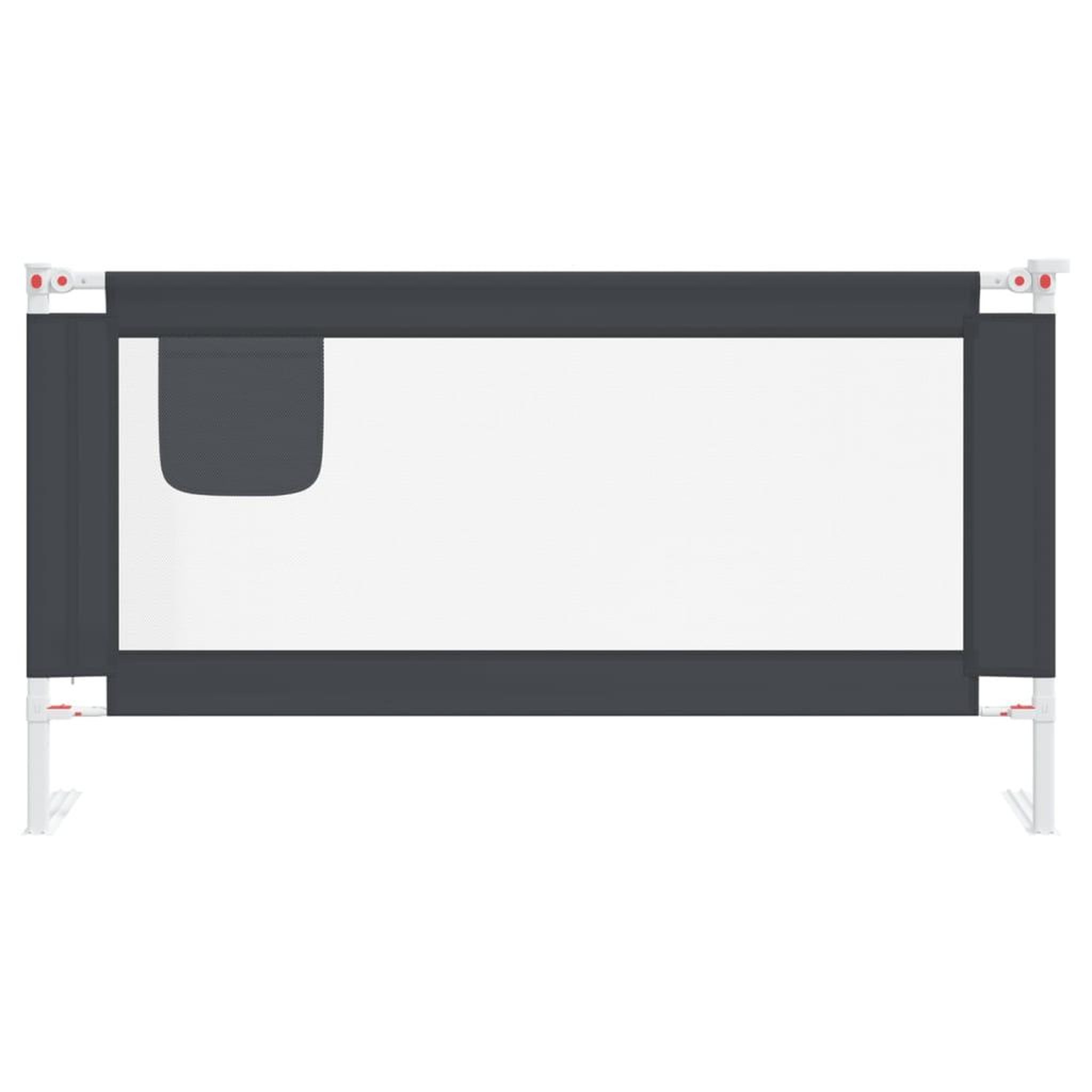 Voir la diapositive 4 : VIDAXL Barriere de securite de lit d'enfant Gris fonce 160x25 cm Tissu