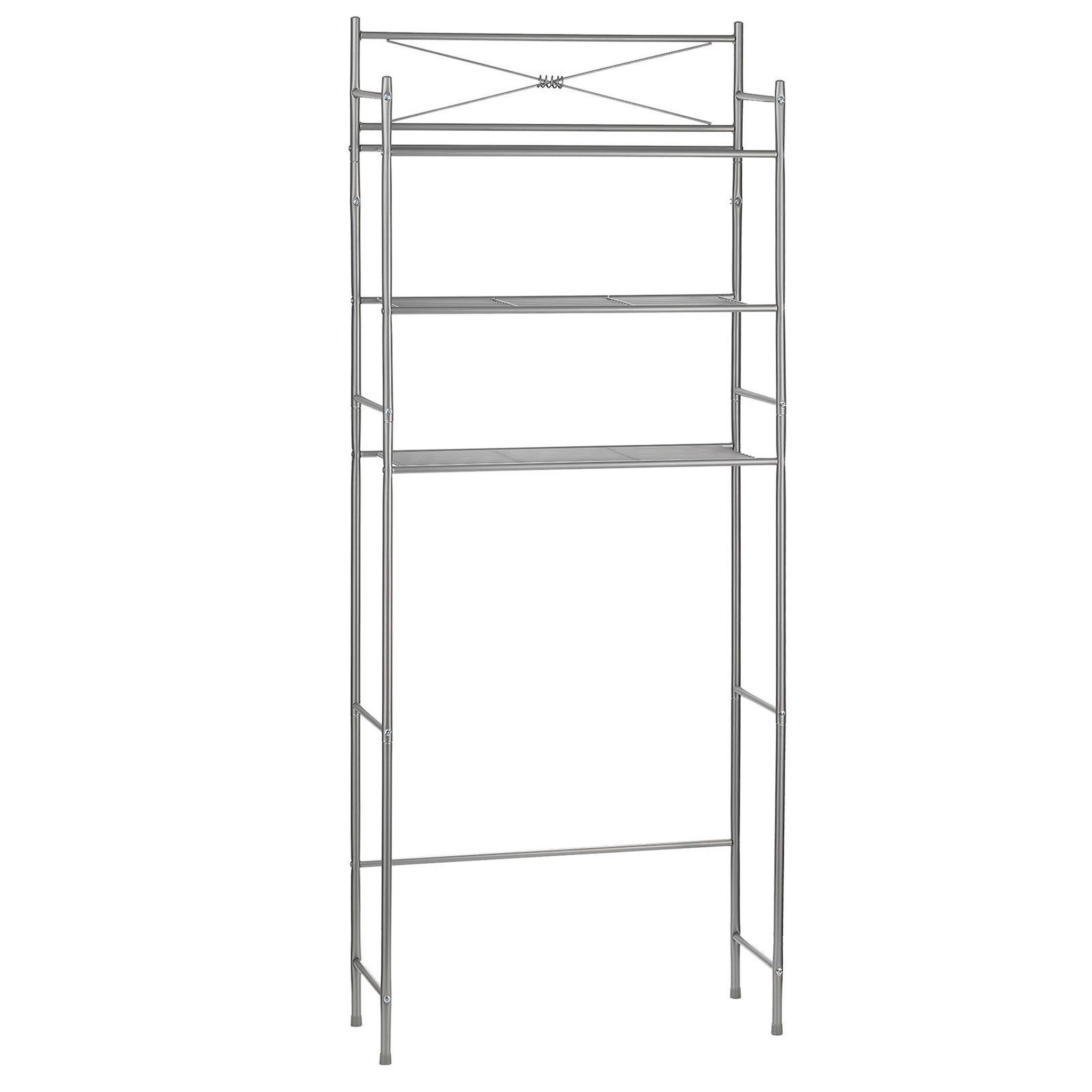 Voir la diapositive 3 : IDIMEX Etagère de salle de bain marsa, rangement pour wc/lave-linge, en métal