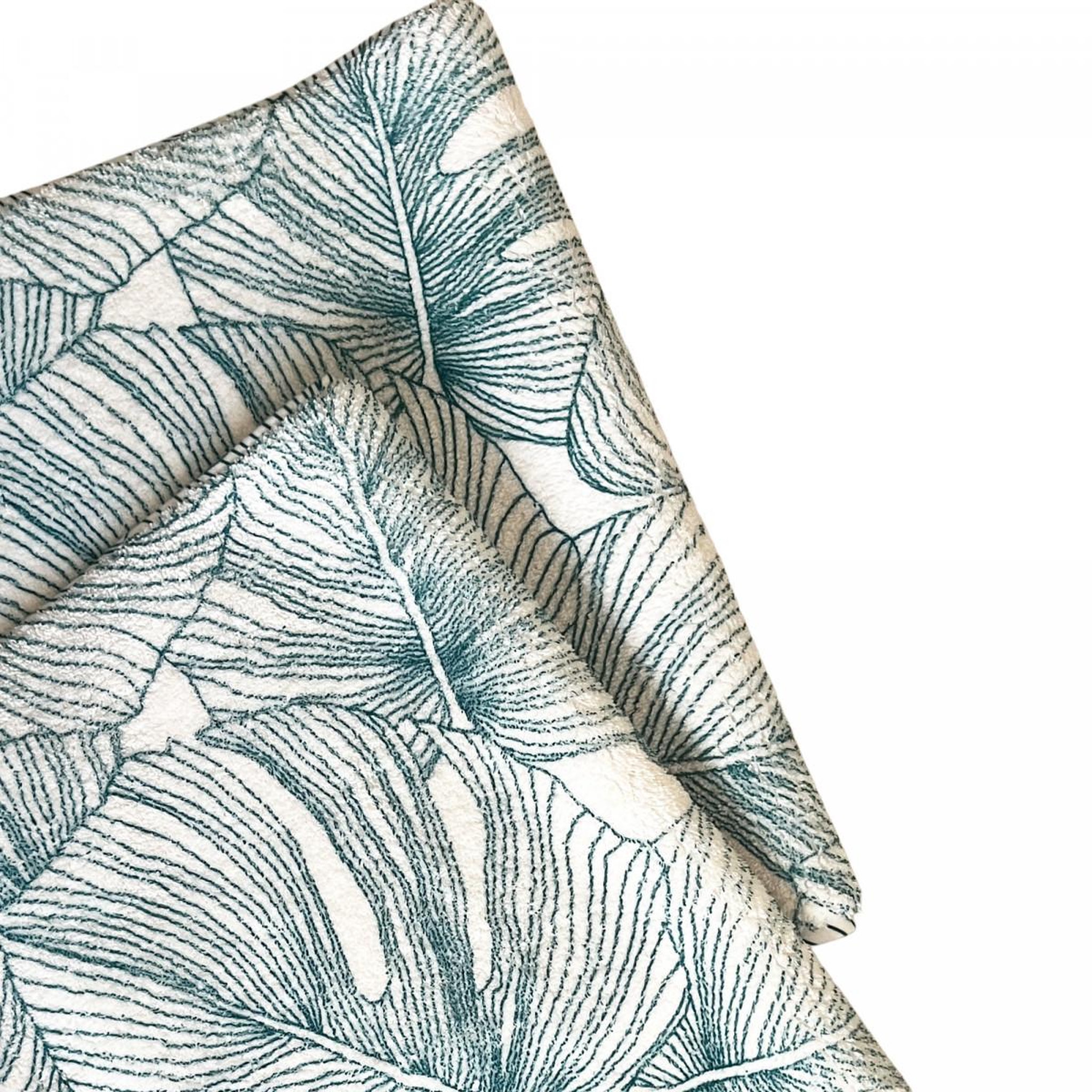 Voir la diapositive 3 : GUY LEVASSEUR Tapis de bain imprimé jungle tropical