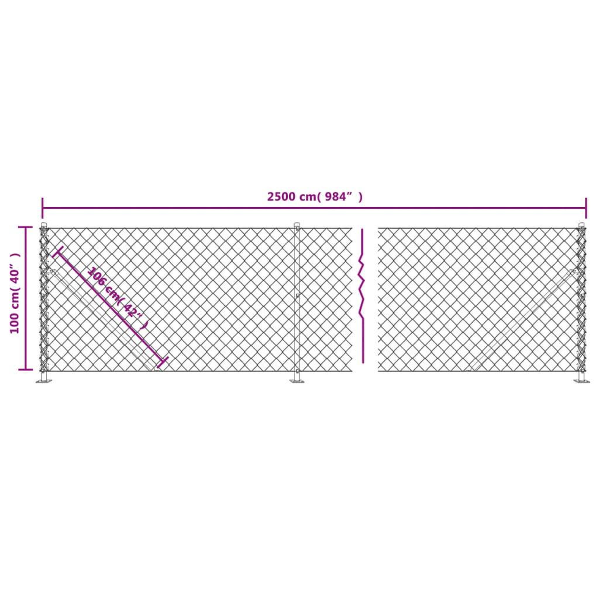 Voir la diapositive 6 : VIDAXL Cloture a mailles losangees avec bride vert 1x25 m