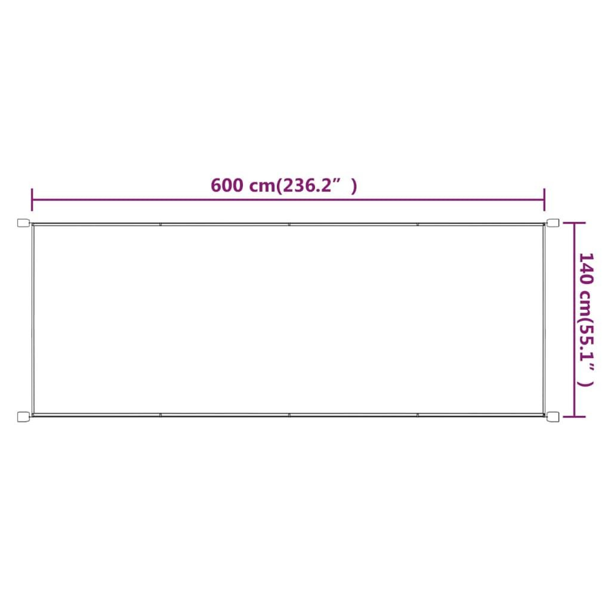 Voir la diapositive 6 : VIDAXL Auvent vertical Taupe 140x600 cm Tissu oxford