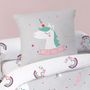 Voir la diapositive 2 : Dourev Housse de couette 140x200 MAGIC UNICORN + 1 taie