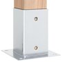 Voir la diapositive 4 : VIDAXL Bases de poteau carrees 12 pcs argent 91x91 mm acier galvanise