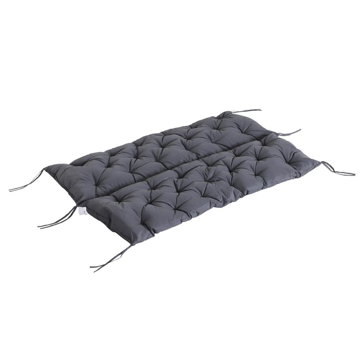 OUTSUNNY Coussin matelas assise dossier pour banc de jardin balancelle canapé 3 places grand confort 150 x 98 x 8 cm gris