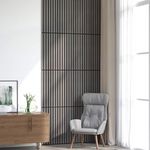 VIDAXL Panneaux muraux acoustiques 8pcs lattes 60,5x60cm placage chene