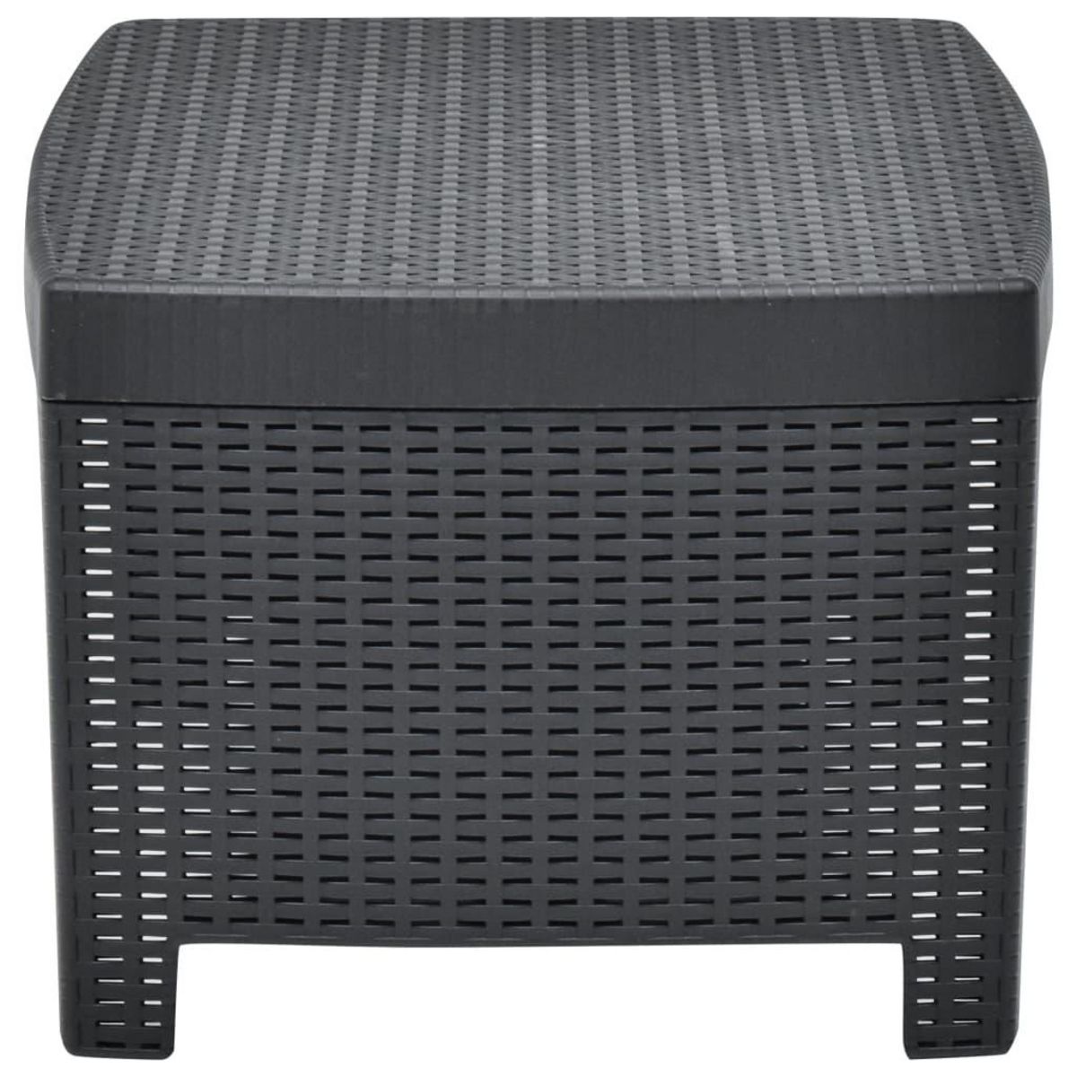 VIDAXL Salon de jardin 3 pcs Plastique Anthracite