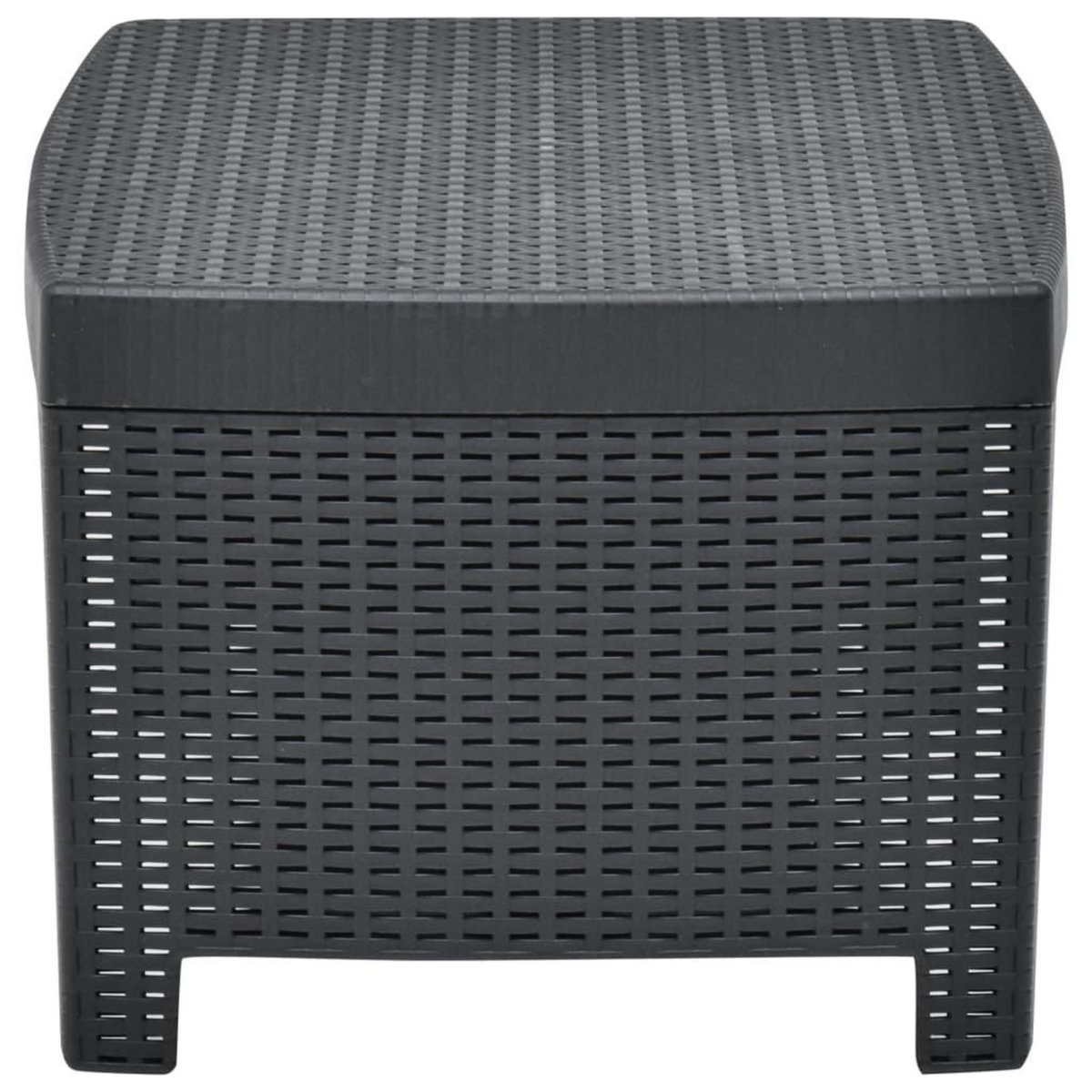 VIDAXL Salon de jardin 3 pcs Plastique Anthracite