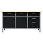 Voir la diapositive 3 : VIDAXL Etabli Noir 160x60x85 cm Acier