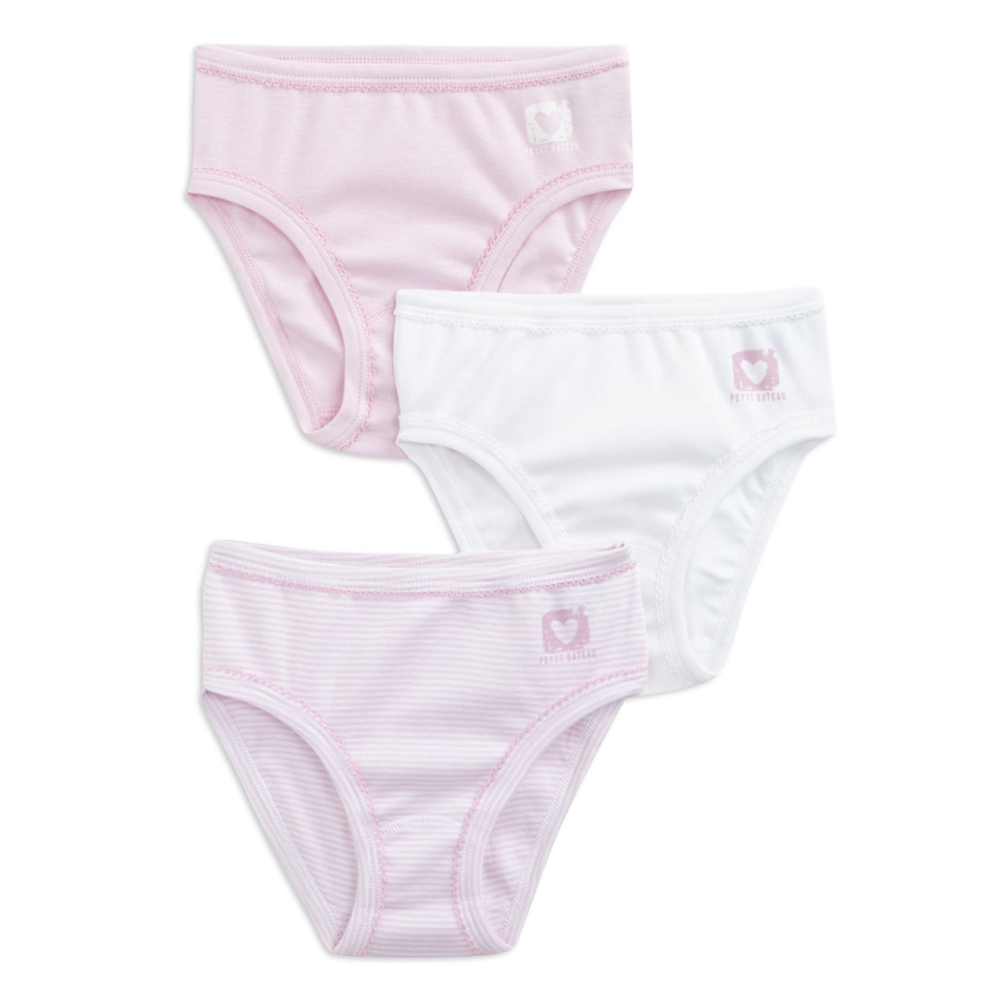 Petit Bateau A0948 Culottes Fille  Lot De 1  3 Lot De 5 Culottes Petits C Ur En Coton Petite Fille Variante 1 Petit 561800