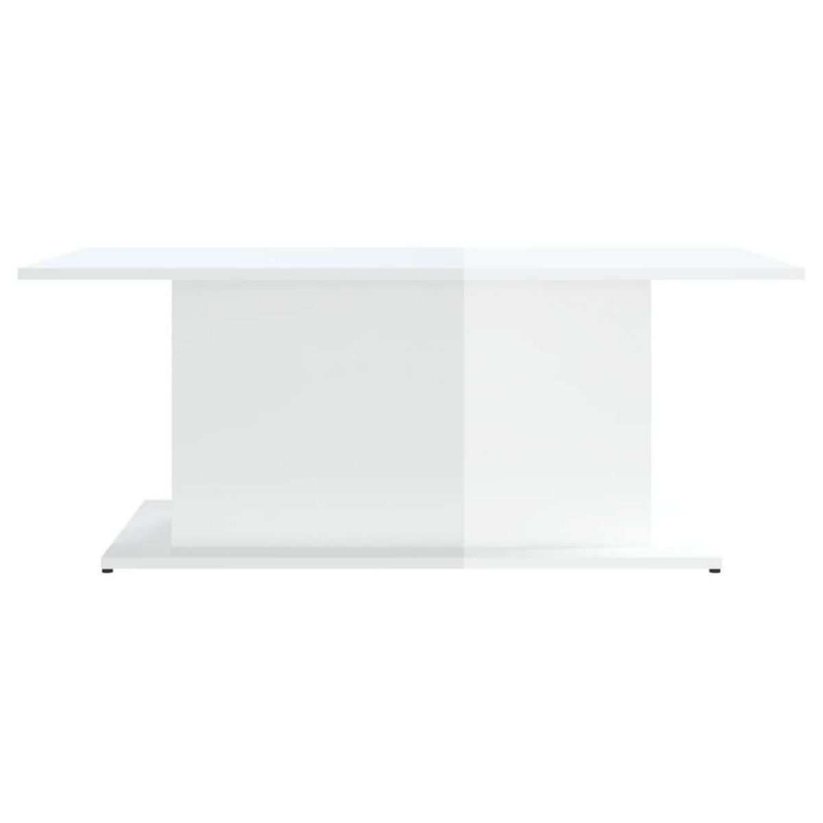 VIDAXL Table basse blanc brillant 102x55,5x40 cm bois d'ingenierie