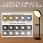 Voir la diapositive 4 : HOMCOM Lampe de bureau LED lampe de table dimmable 5 modes de couleur réglable port USB timer support téléphone noir
