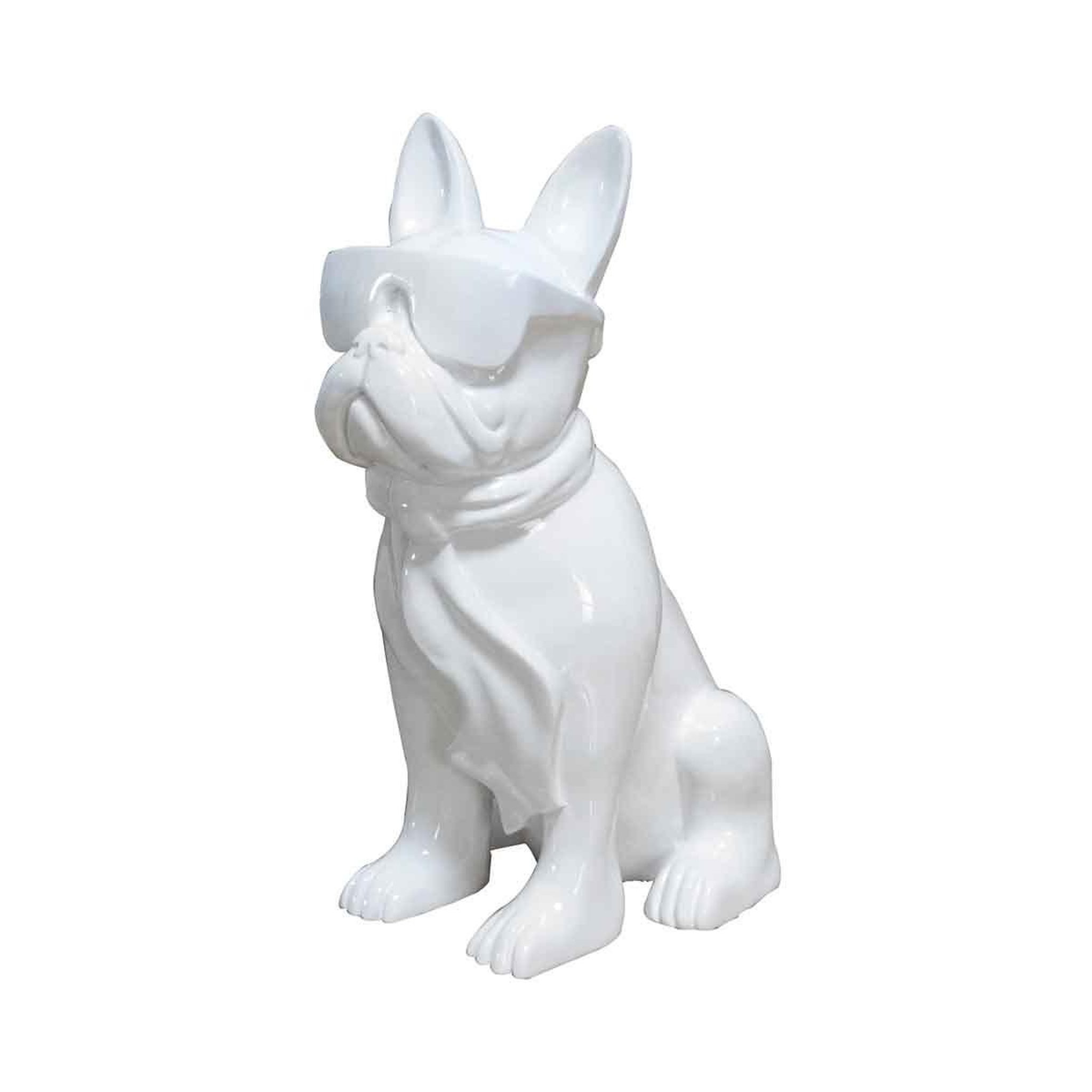 Voir la diapositive 3 : Paris Prix Sculpture design chien  dude  37cm blanc