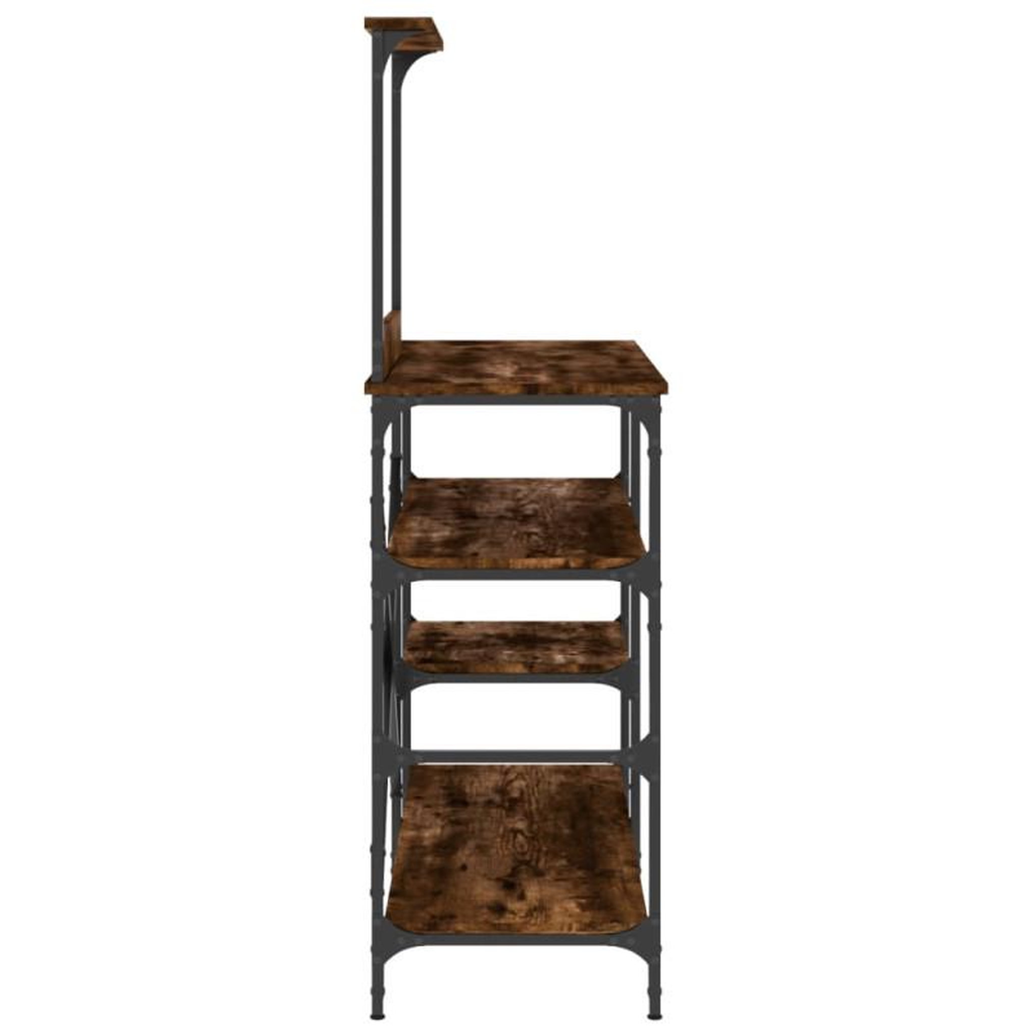 Voir la diapositive 5 : VIDAXL Support de boulanger chêne fumé 90x40x132 cm