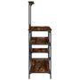 Voir la diapositive 5 : VIDAXL Support de boulanger chêne fumé 90x40x132 cm
