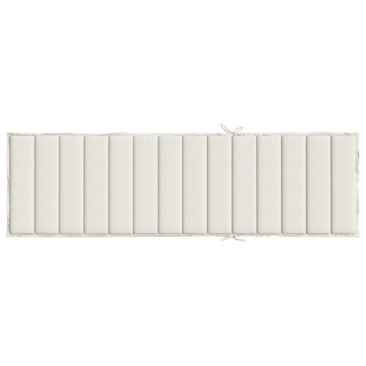 VIDAXL Coussin de chaise longue creme melange 200x50x4 cm tissu