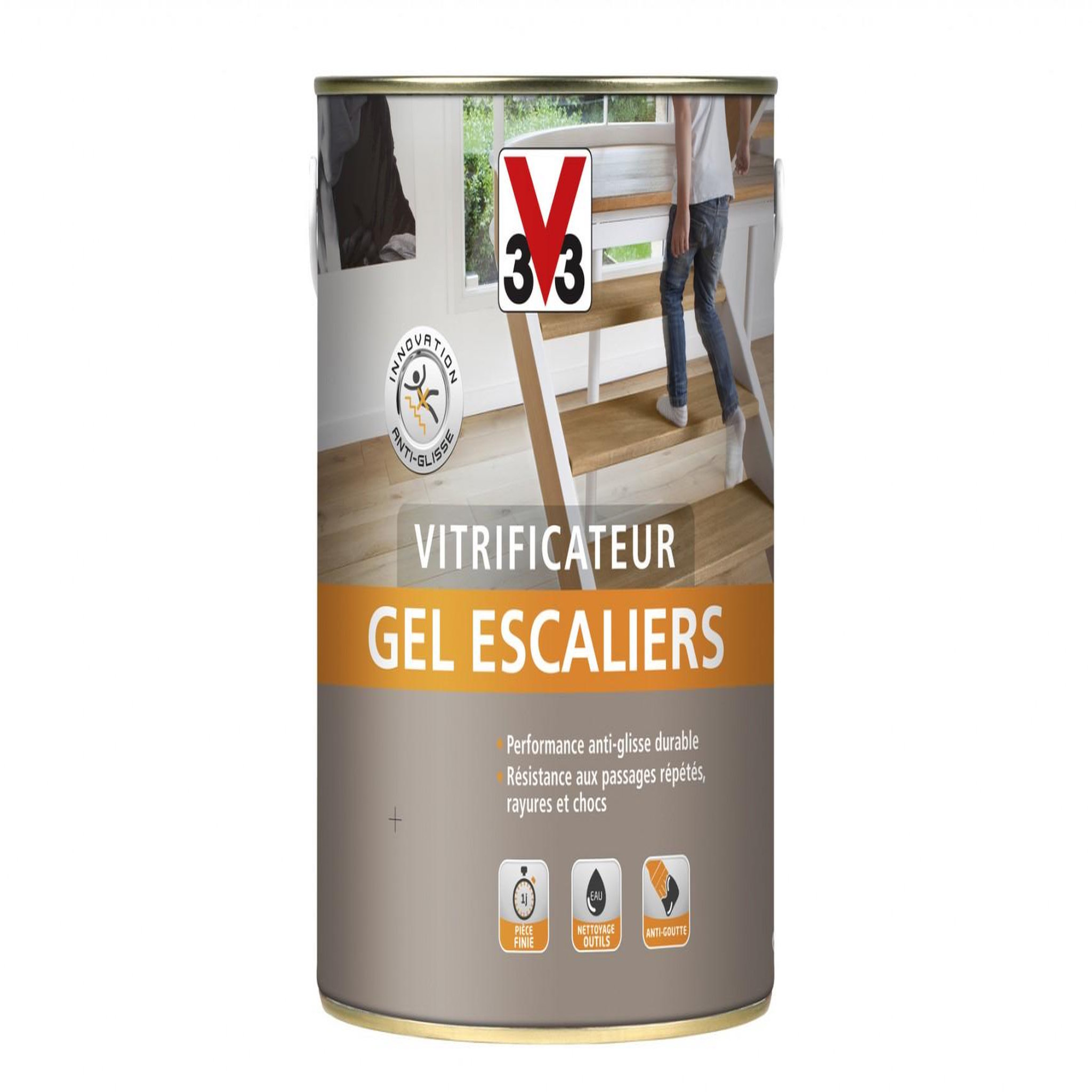 CENTRALE BRICO Vitrificateur gel escalier V33, incolore mat, 2.5 l
