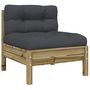 Voir la diapositive 5 : VIDAXL Salon de jardin avec coussins 12 pcs bois de pin impregne