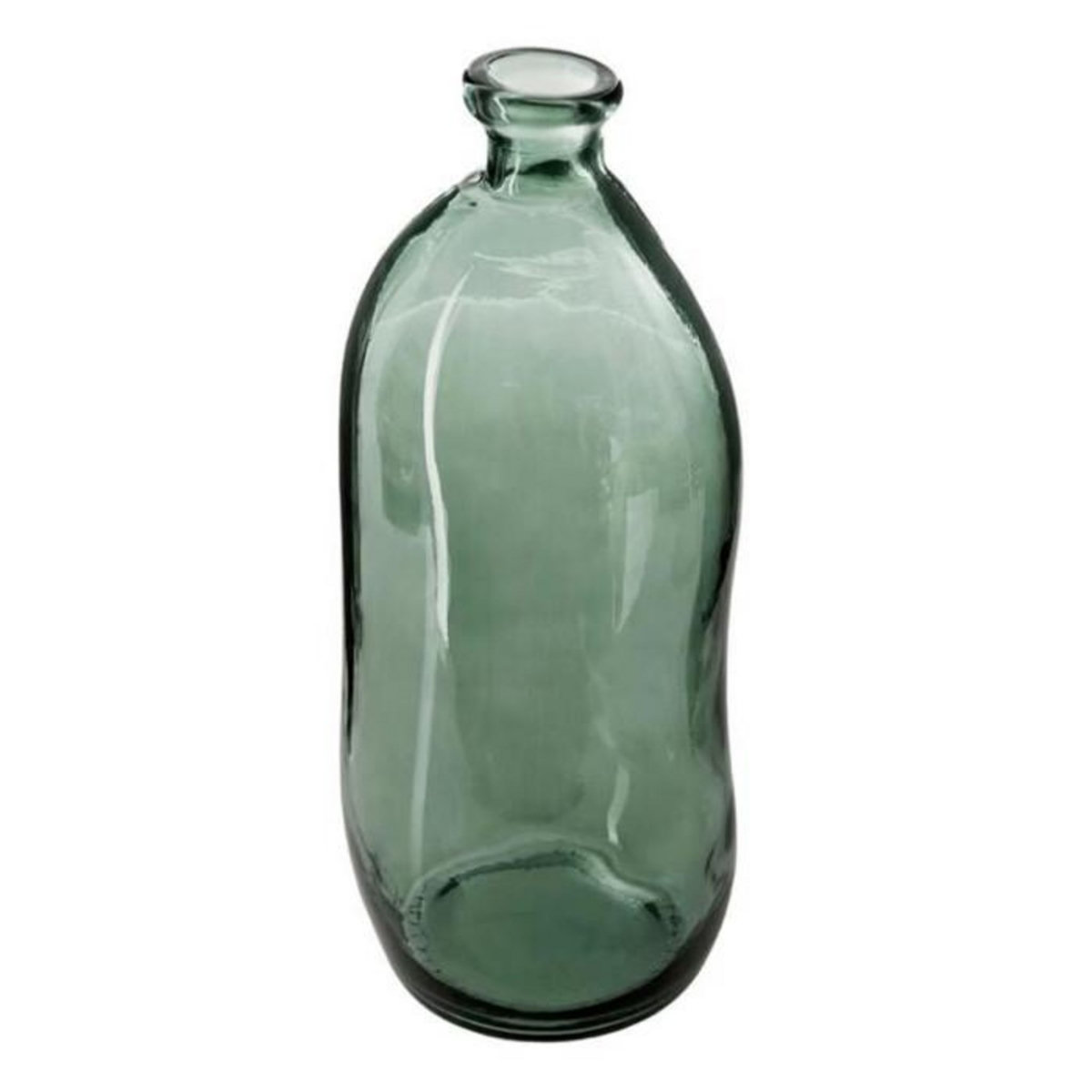ATMOSPHERA Vase en Verre Recyclé  Bouteille  35cm Kaki
