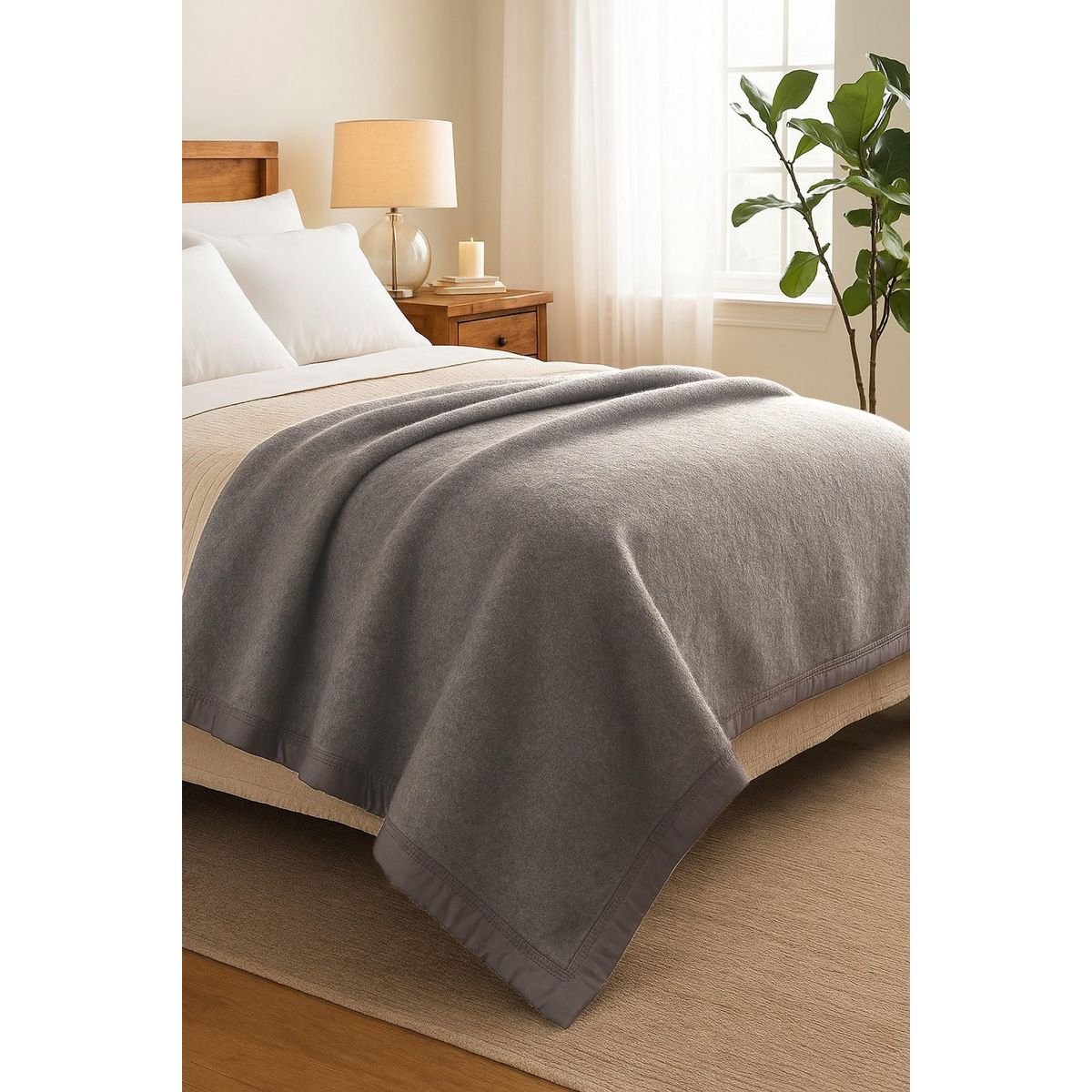 Les Ateliers du Linge Couverture 100%polyester viscose 320gsm papi