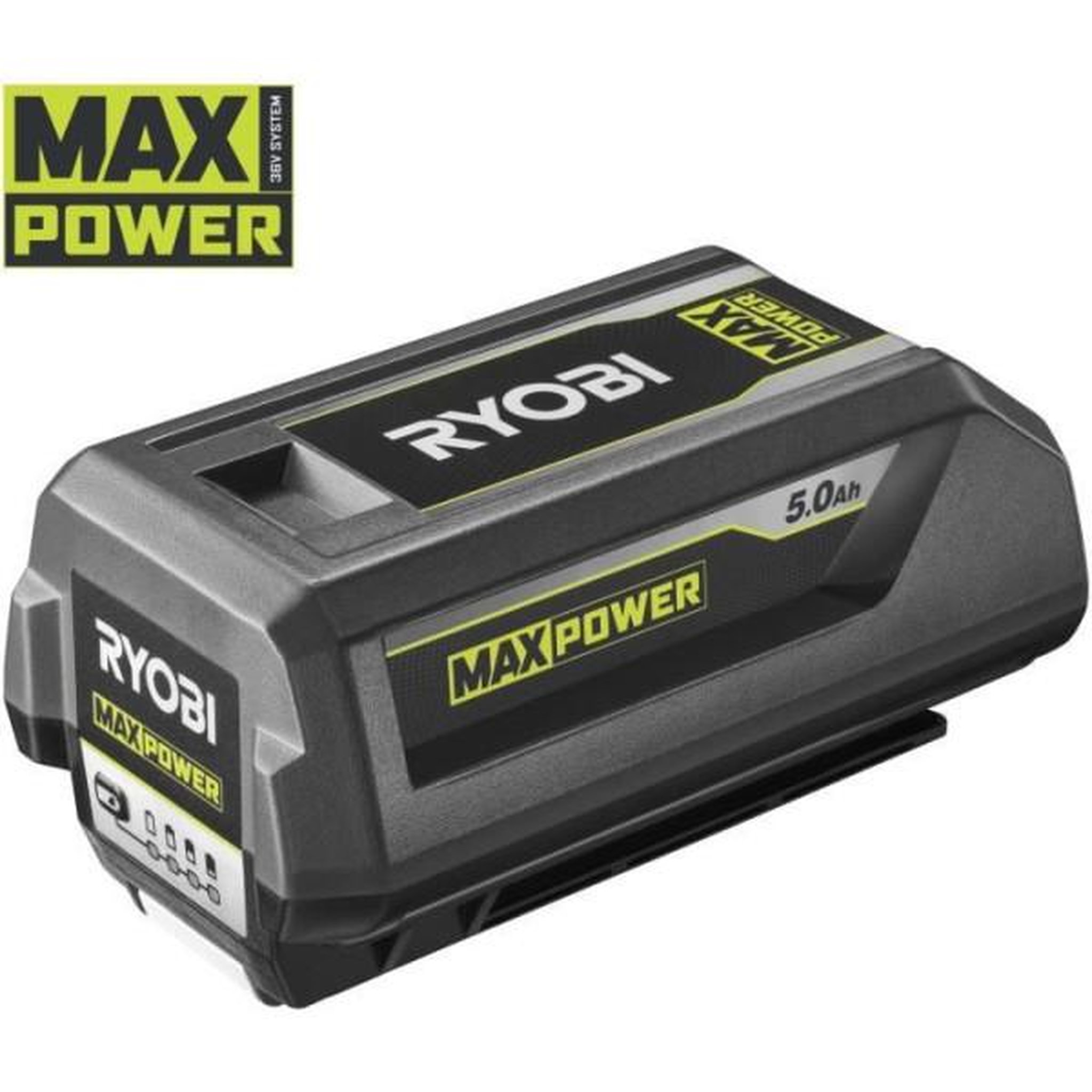 Voir la diapositive 5 : Ryobi Tondeuse a Gazon RYOBI -   36V MAXPOWER Power Assist™ Brushless - Ø coupe 46 cm - ramassage/mulching + batterie 5 Ah & charg. - RLM36X4