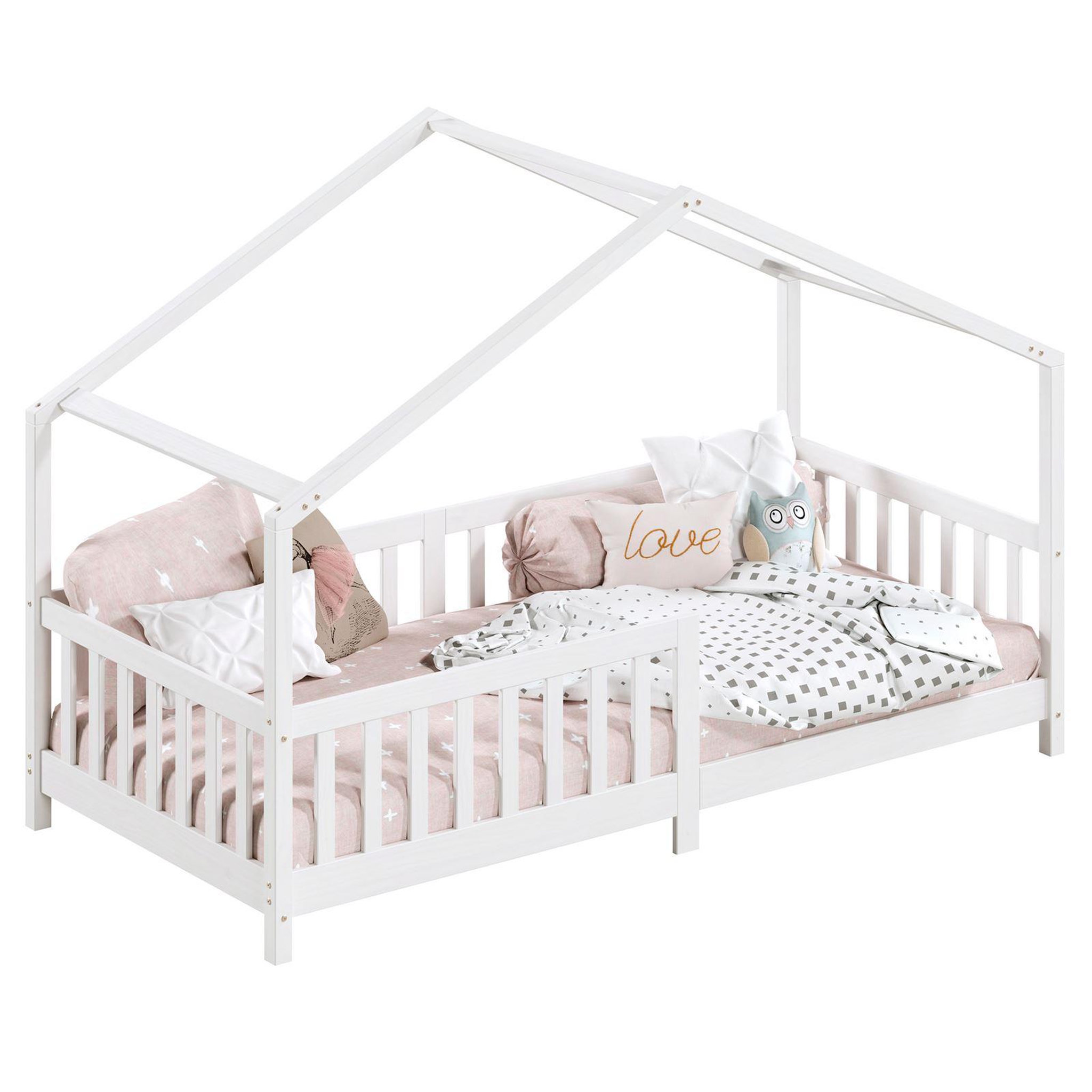 Voir la diapositive 4 : IDIMEX Lit cabane lisan 90 x 200 cm, en pin massif