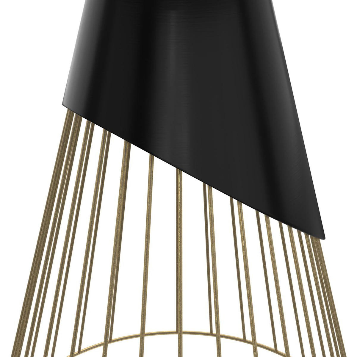 Rendez vous déco Table d'appoint ronde en métal noir et plateau laiton D45 cm - Corry