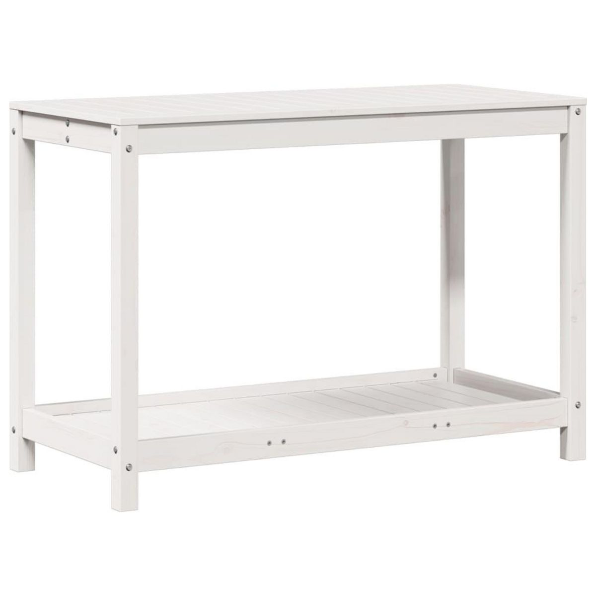 VIDAXL Table de rempotage avec etagere 108x50x75 cm bois massif de pin