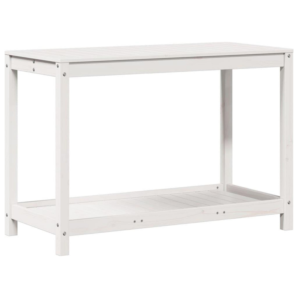VIDAXL Table de rempotage avec etagere 108x50x75 cm bois massif de pin