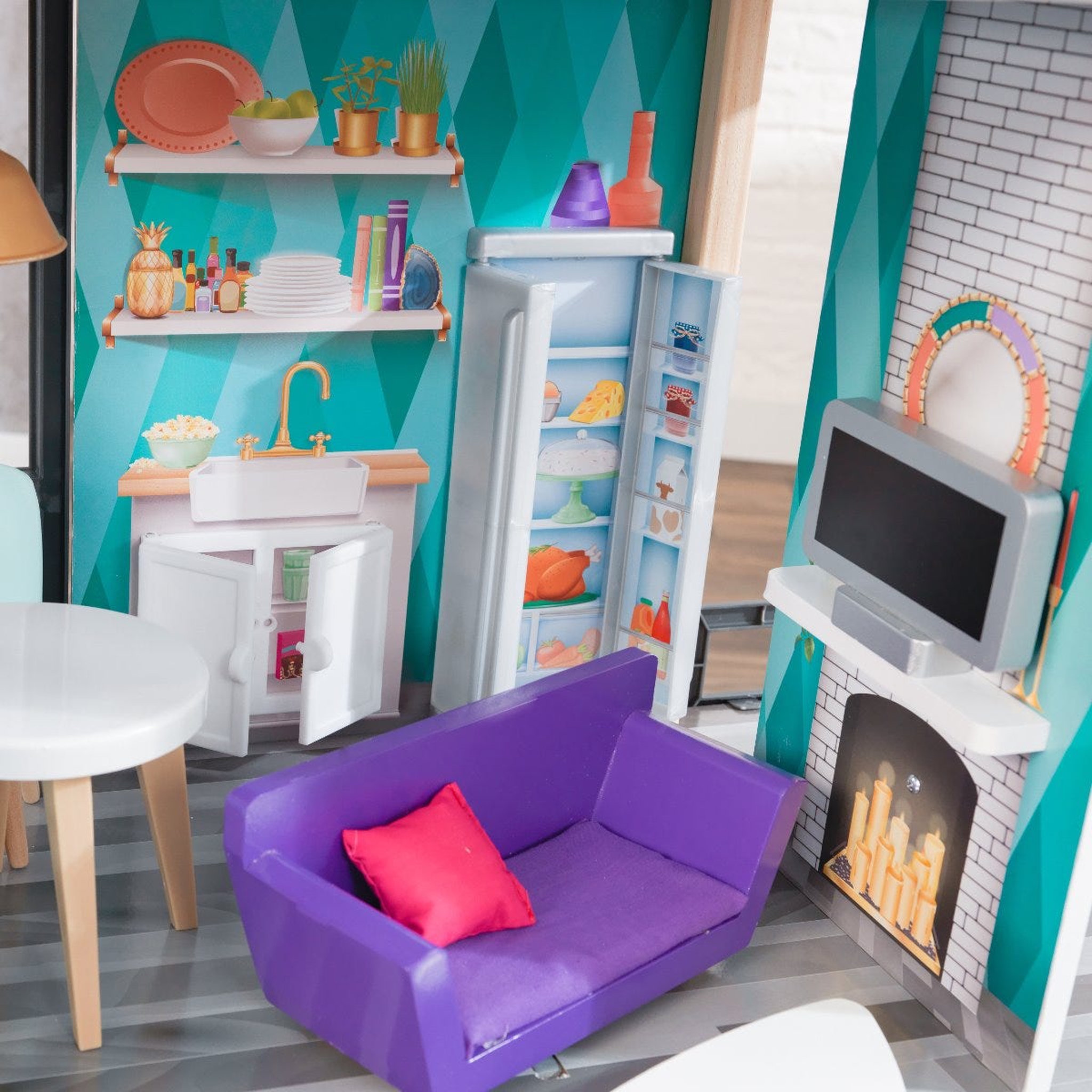 Voir la diapositive 6 : Kidkraft Maison de poupées en bois - Bianca City Life