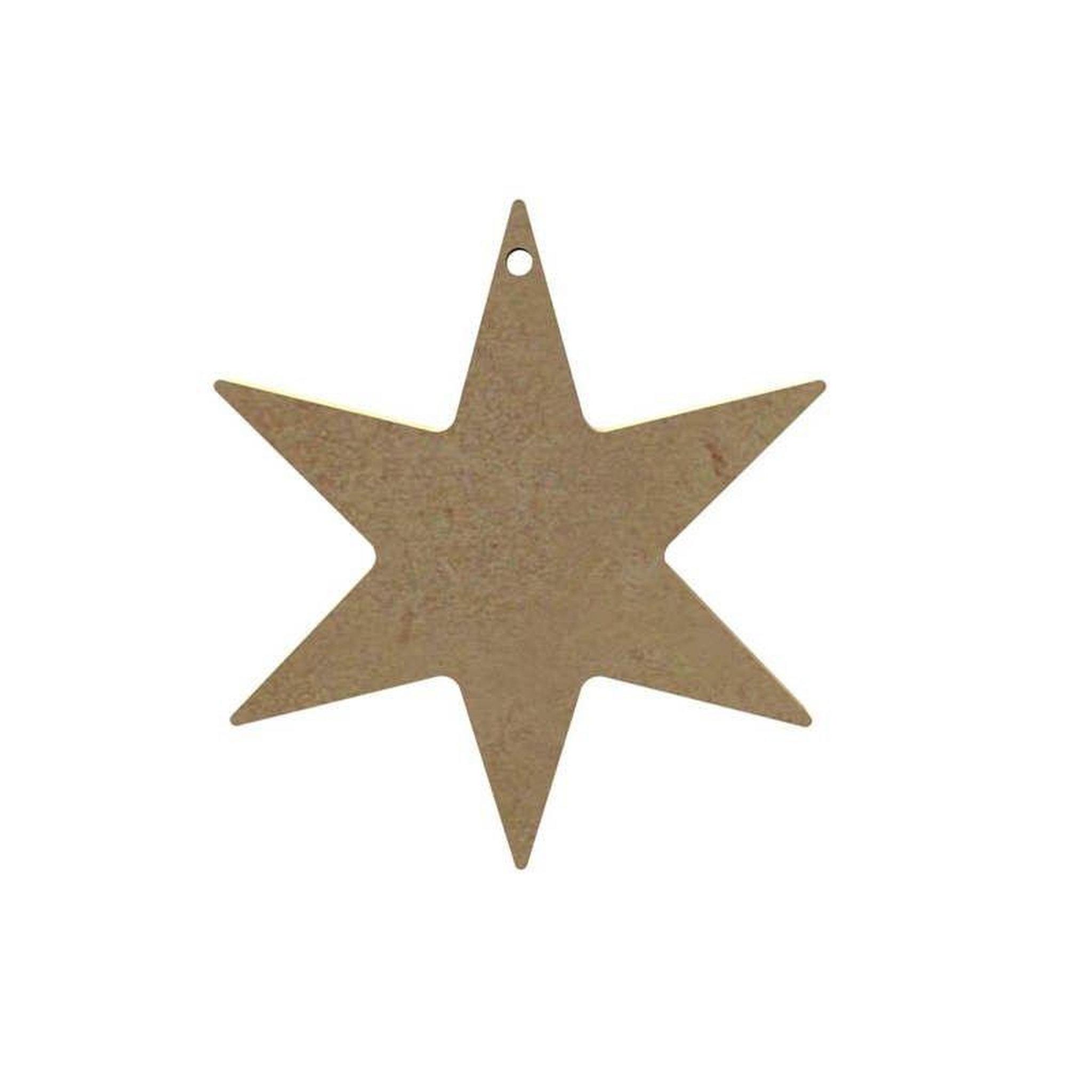 GOMILLE Étoile à 6 branches en bois MDF à décorer - 11 x 11 cm
