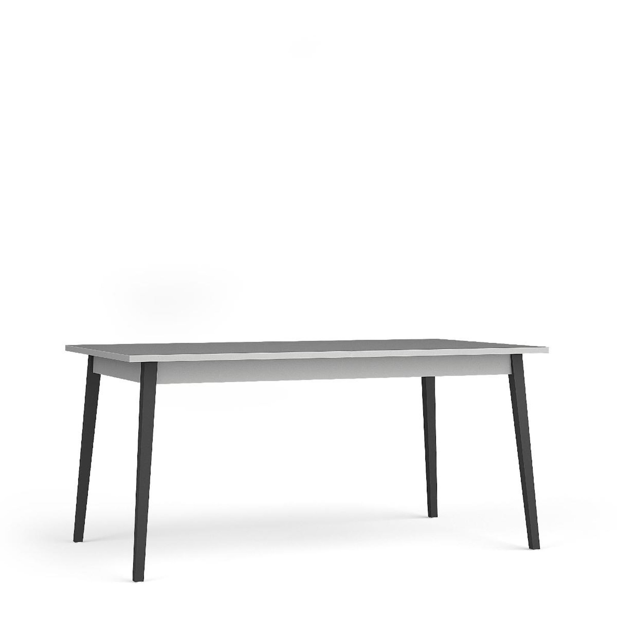 JLC KREATION Table à manger moderne extensible grise 180cm simy