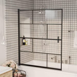 VIDAXL Cabine de douche ESG 116x140 cm Noir