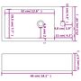 Voir la diapositive 6 : VIDAXL Vasque + trou de robinet Ceramique Blanc 46 x 25,5 x 12 cm
