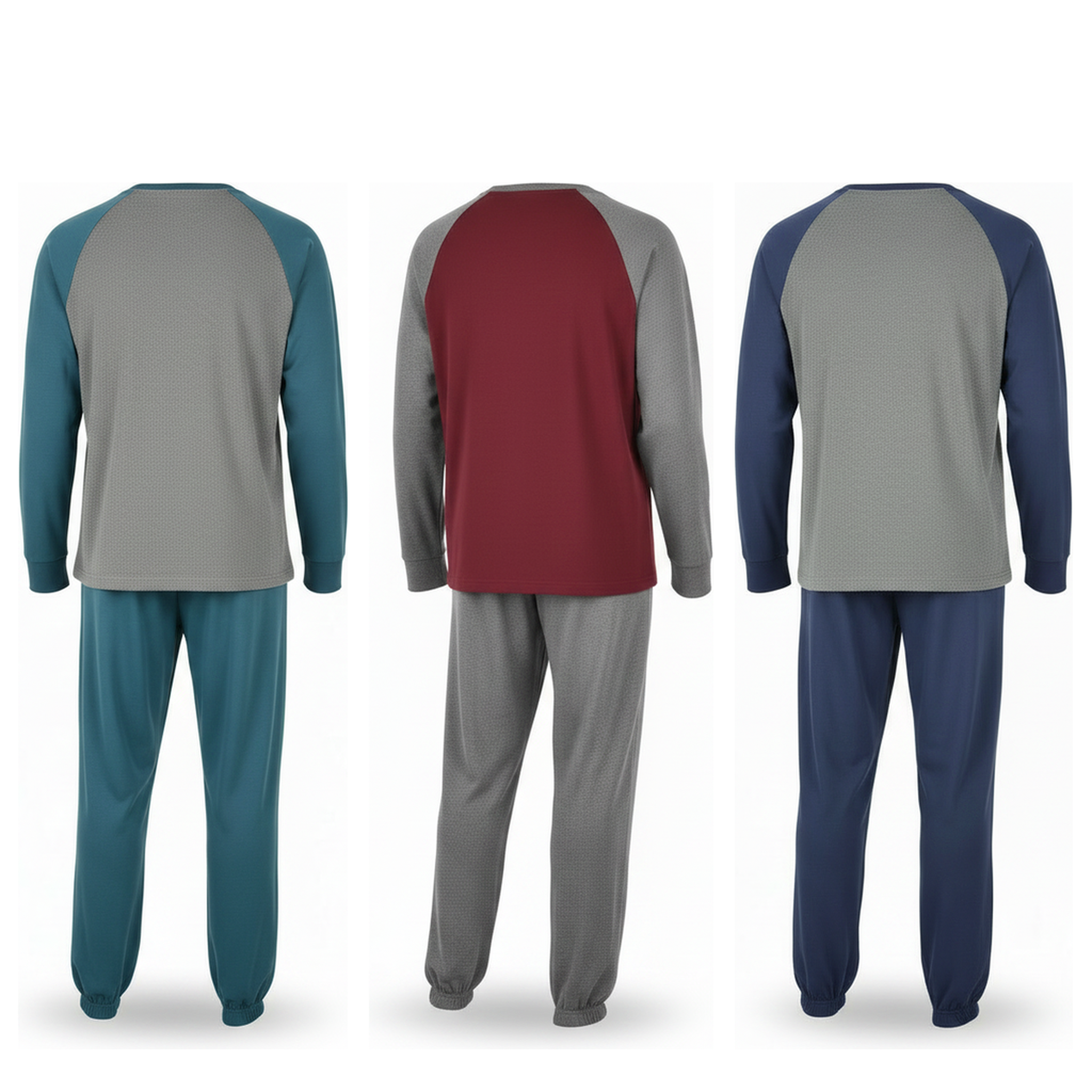 Voir la diapositive 3 : OZABI Ozabi ensemble pyjama homme doublé polaire pack de 3 coloris assortis