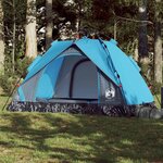 VIDAXL Tente de camping a dome 2 personnes bleu liberation rapide