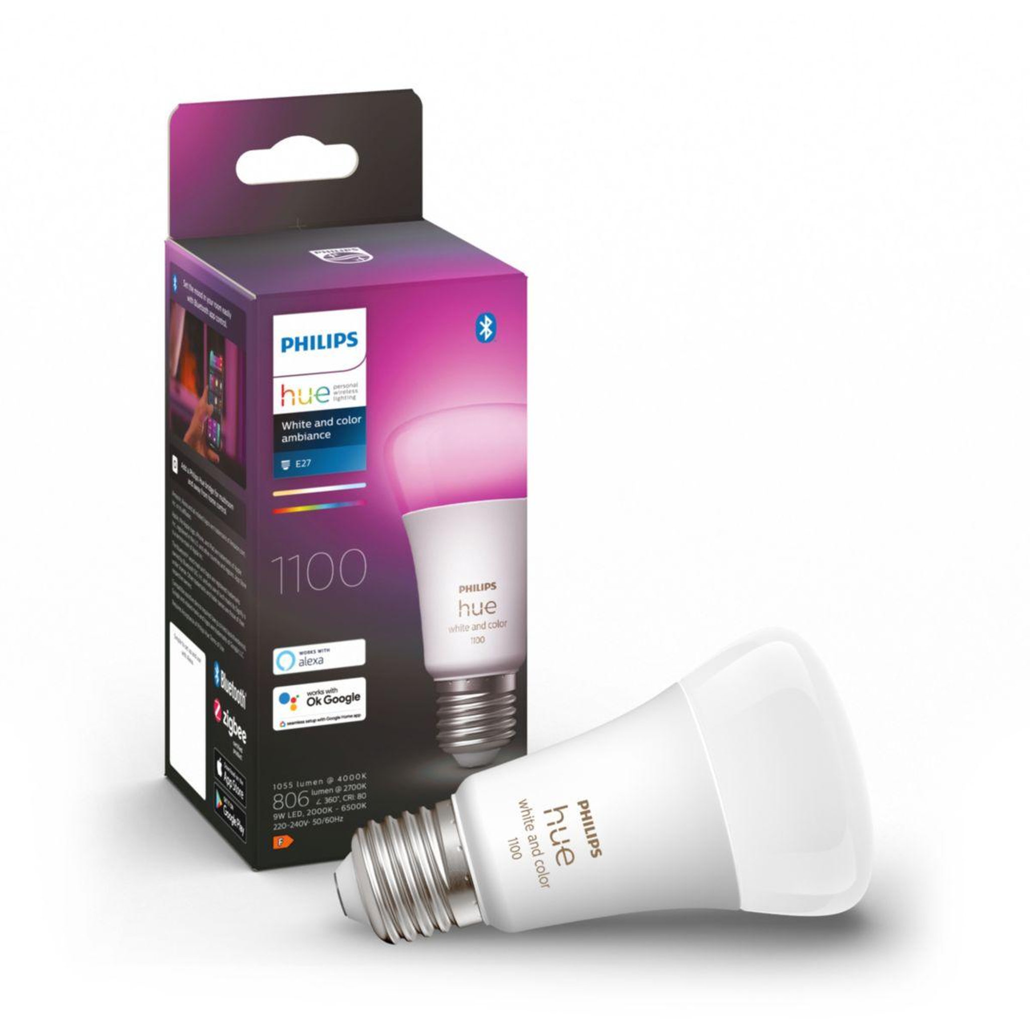 PHILIPS HUE Ampoule LED connectée W&C E27 75W