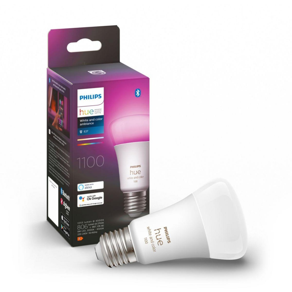 Philips Ampoule LED connectée HUE W&C E27 75W
