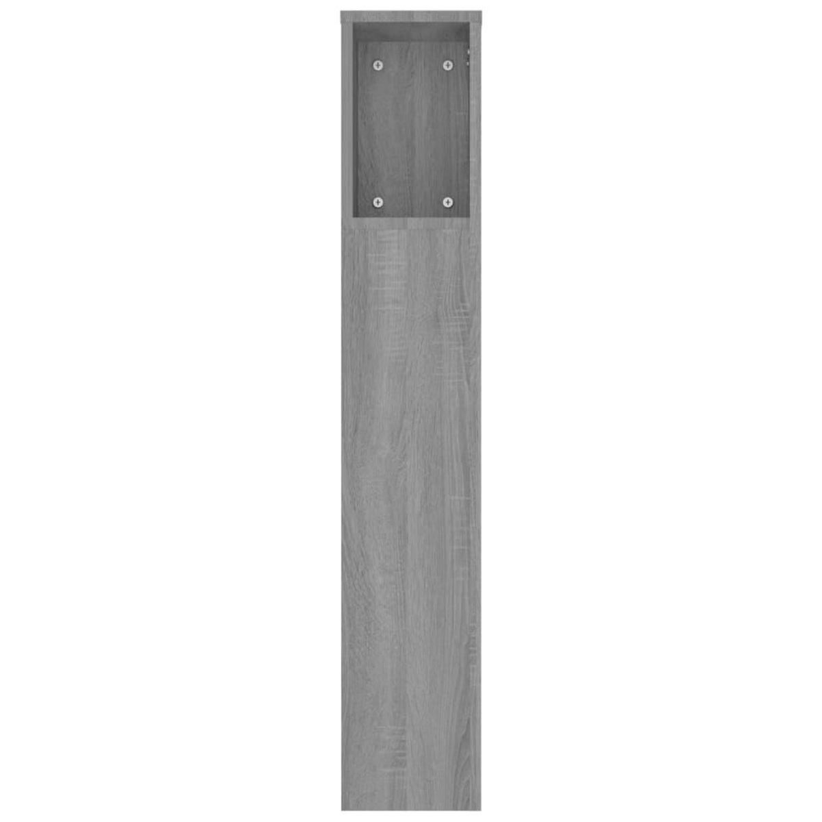 VIDAXL Armoire de tete de lit Sonoma gris 180x18,5x104,5 cm