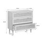 Voir la diapositive 4 : SWEEEK Commode 3 tiroirs cannage et décor bois CAMARGUE L 80 x P 40 x H 80cm