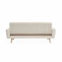 Voir la diapositive 5 : SWEEEK Canapé convertible à bouclettes blanches- Oskar - 2 - 3 places scandinave droit avec pieds bois