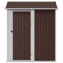 Voir la diapositive 4 : VIDAXL Abri de jardin marron 192x152,5x237 cm acier galvanise