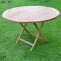 Voir la diapositive 2 : CONCEPT USINE Table ronde pliable 120cm MEJA