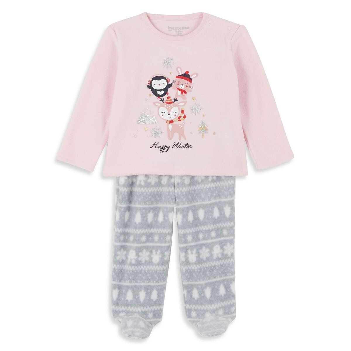 IN EXTENSO Pyjama 2 pièces noël bébé fille pas cher 