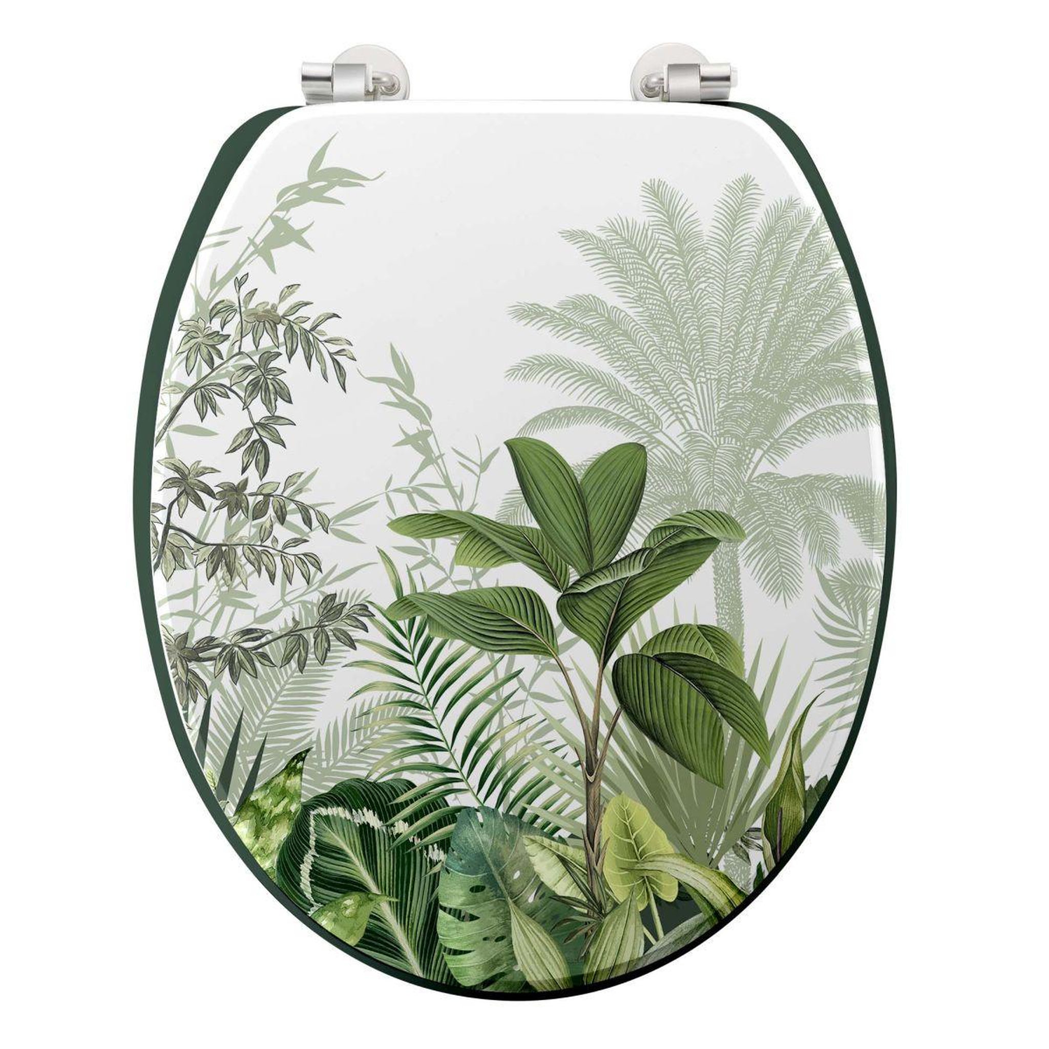 Douceur d'Intérieur Abattant wc imprimé végétal  vagabonde  45cm vert