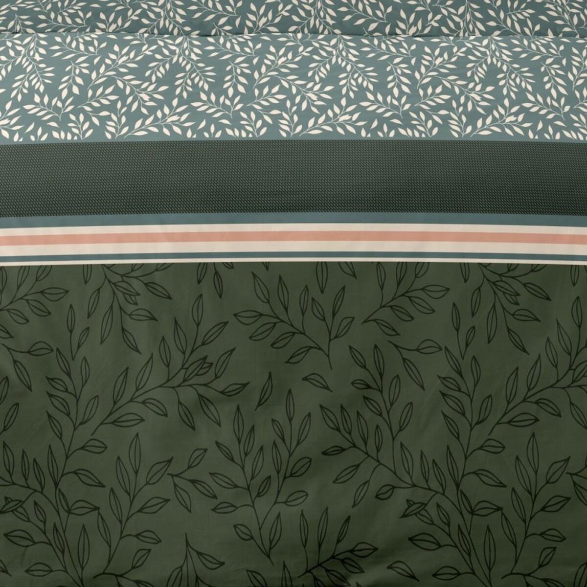 Dourev Housse de couette 240x220 ARIEL+ 2 taies matière Polaire