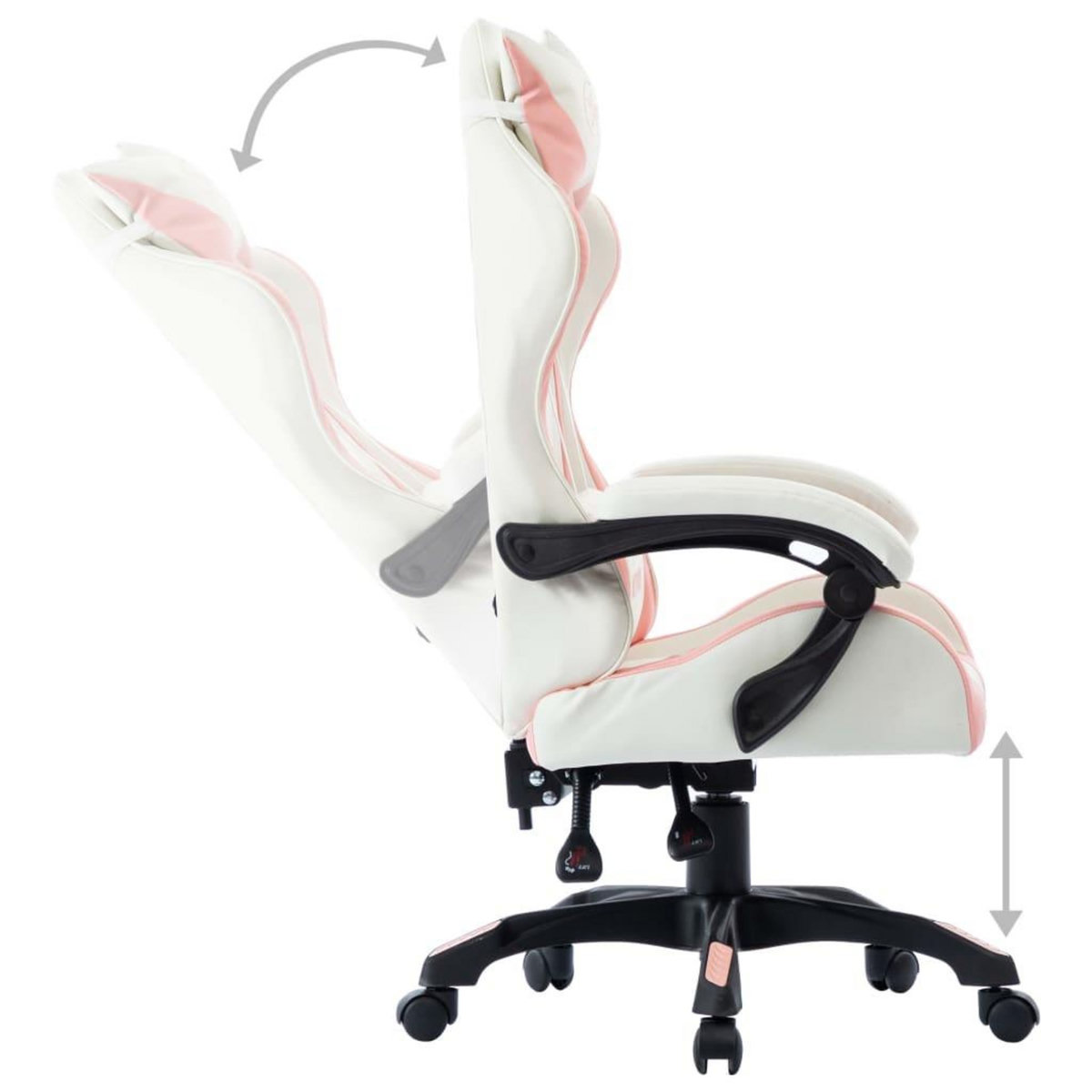 VIDAXL Fauteuil de jeux video Rose Similicuir