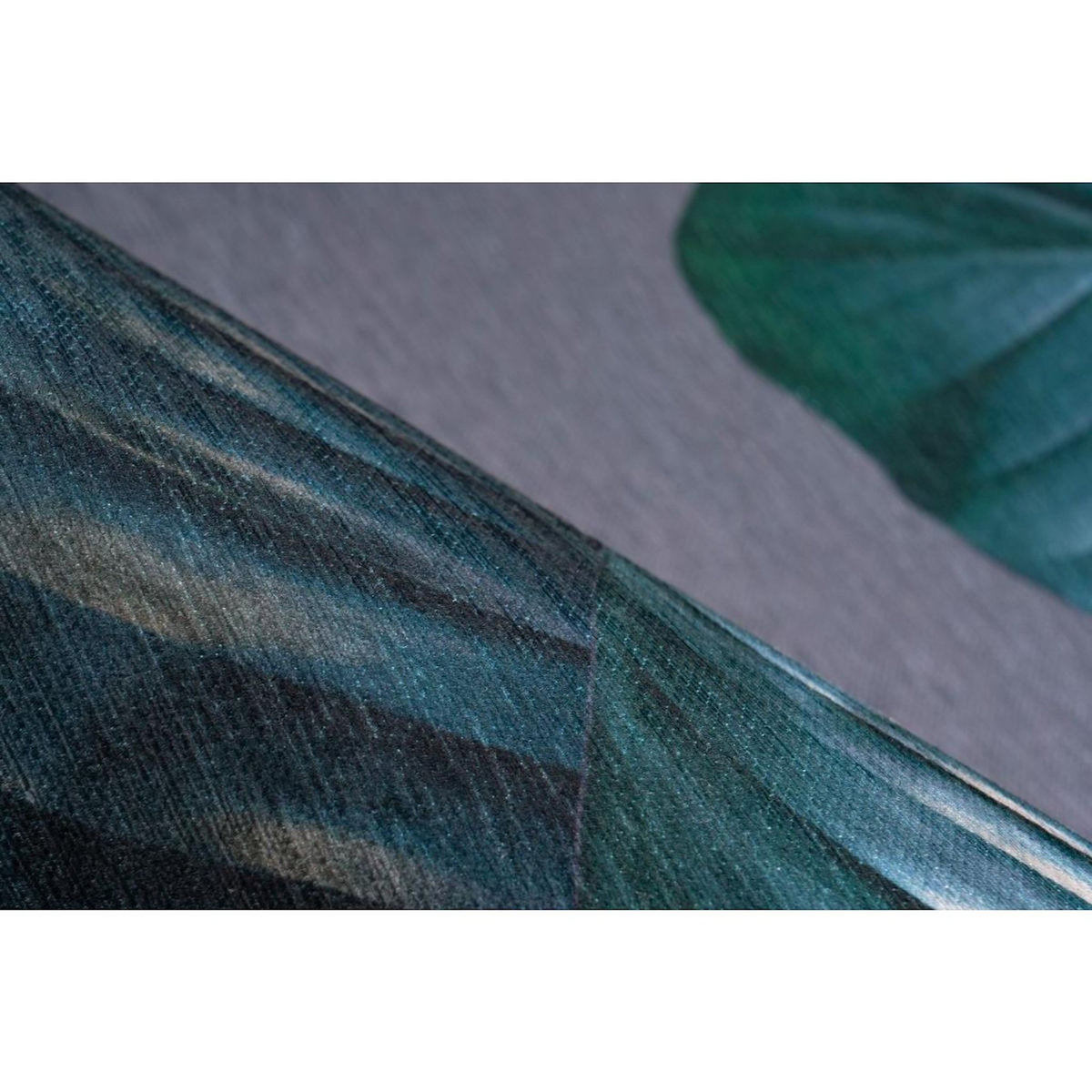 Paris Prix Tapis Imprimé à Poils Courts  Tropical  Noir & Vert