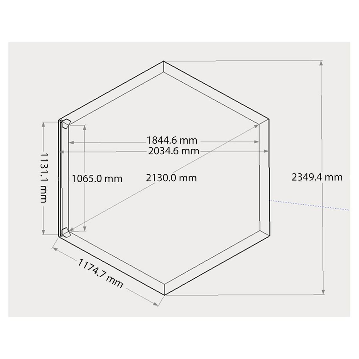 Habrita Habillage bois hexagonal pour spas et piscines gonflables - 2,35xl1,84x0,71m